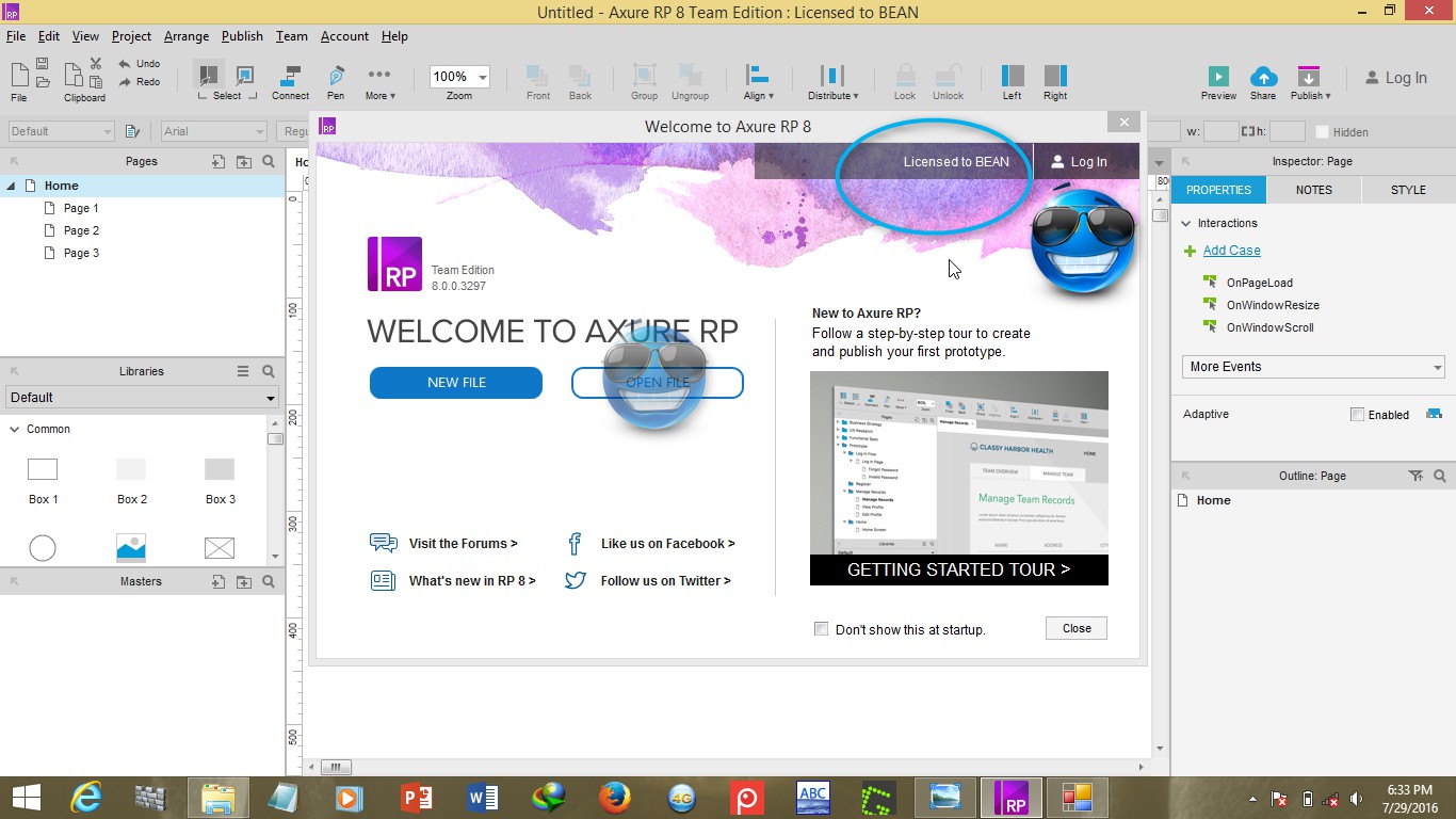 Axure RP Pro 8.0.0.3297